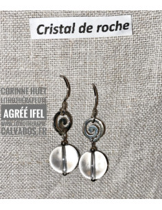 Boucles d'oreilles de pierres naturelles argent Spirale 2