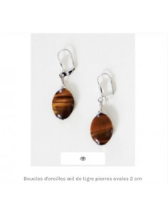 Boucles d'oreilles de pierres naturelles acier formes 2