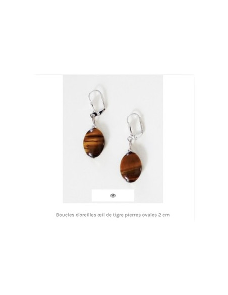 Boucles d'oreilles de pierres naturelles acier formes