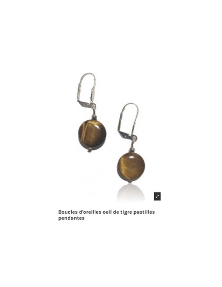 Boucles d'oreilles de pierres naturelles acier formes