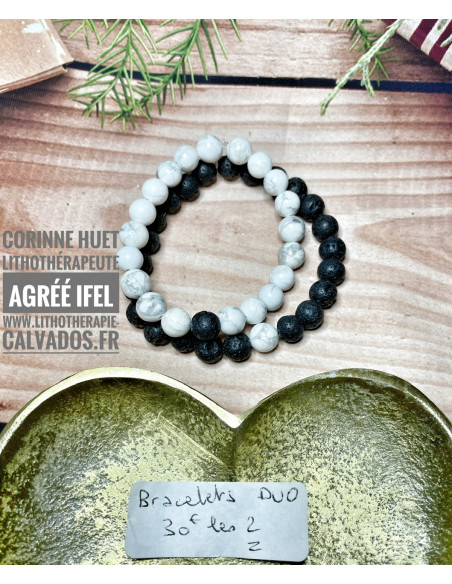 bracelets DUO pierres naturelles