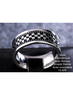 bague acier homme