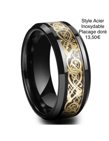 bague acier homme
