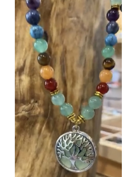 mala aventurine verte 7 chakras 8mm