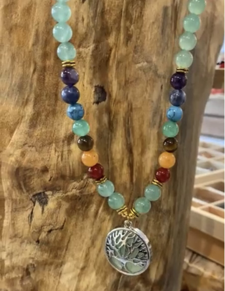 mala aventurine verte 7 chakras 8mm