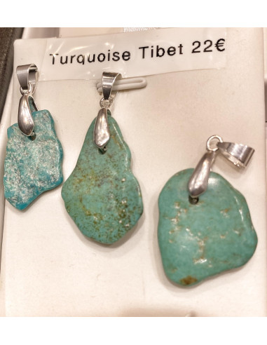 Turquoise Tibet pendentif