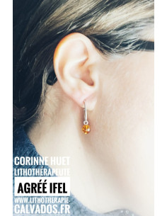 Boucles d'oreilles dormantes Ambre