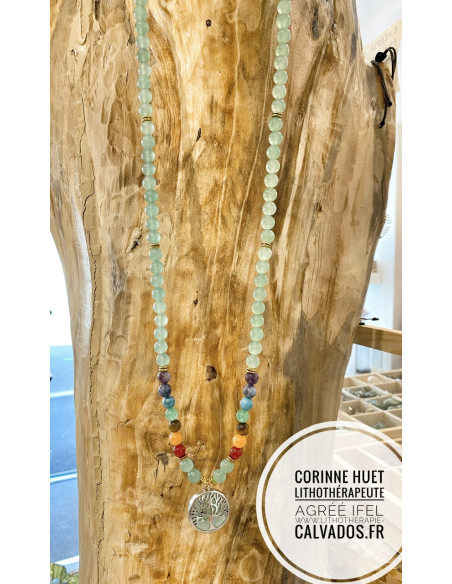 mala aventurine verte 7 chakras 8mm