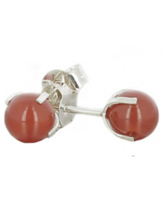 copy of Clous d'oreilles jade blanc 6mm argent 2