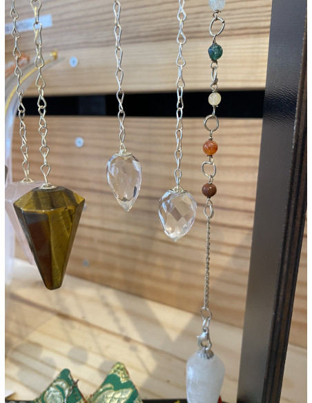 Pendule cristal facette