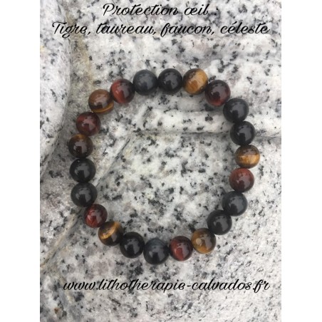 bracelet œil tigre taureau faucon et céleste
