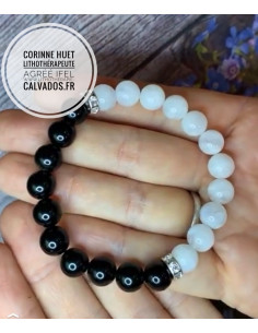 copy of Bracelet homme mix onyx noir mat et jaspe...