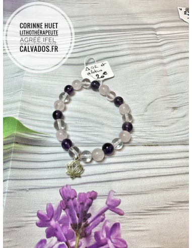 Bracelet triangle d’or lotus