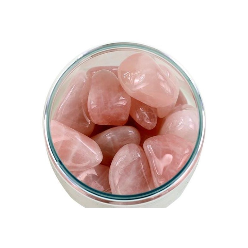 pierre roulée quartz rose poli