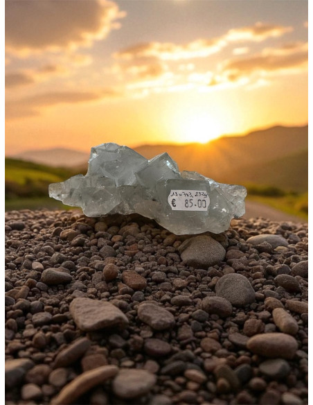 Plaque fluorite bleu vert