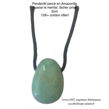pendentif amazonite percé pendentif amazonite percé