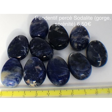Pendentif Sodalite pierre percé